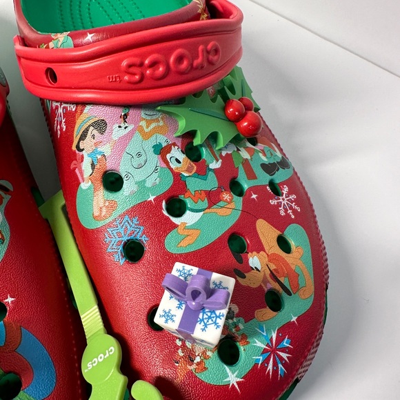 Mickey Mouse & Friends Holiday Christmas CROCS Shoes Disney Mens 10 / women’s 12 - Picture 5 of 16